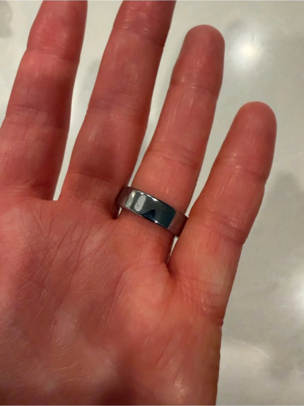 Oura 5 Silver Tone Metallic Smart Ring